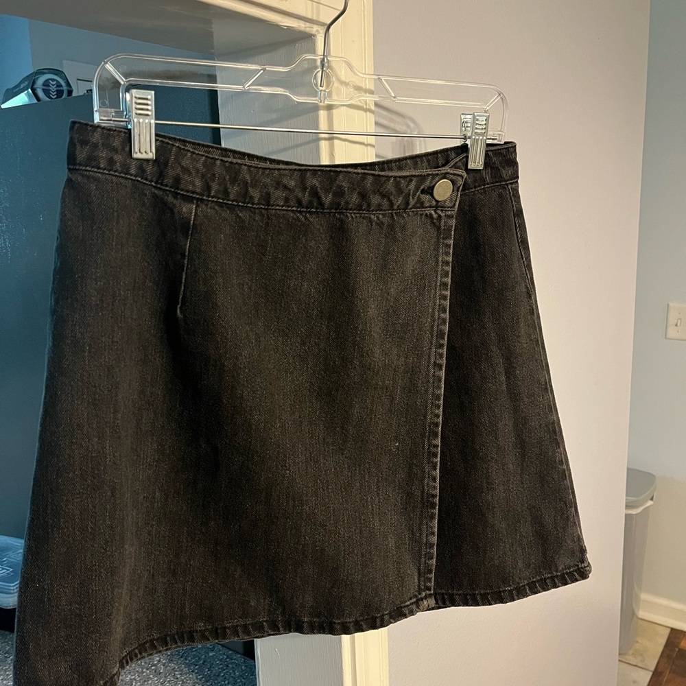ASOS Charcoal Denim Mini Skirt